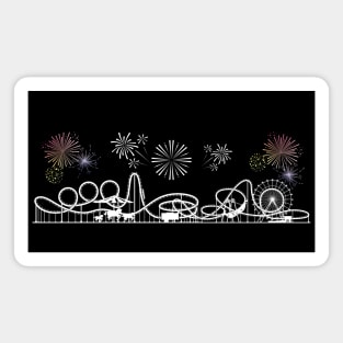 Lispe Amusement Park Rollercoaster & Fireworks Magnet